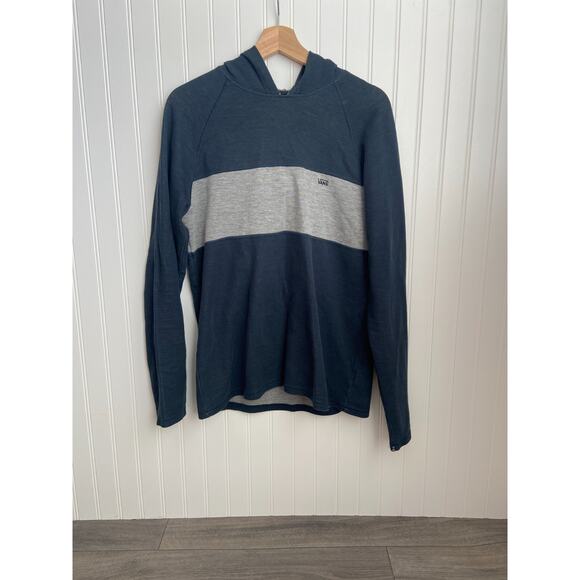 Vans Hoodie Mens Size Medium Blue Classic Pullover Sweatshirt Lightweight Skater - Picture 1 of 5